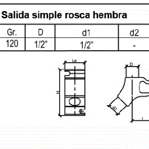 Colector en Aluminio 1 Salida ref. DIRAPMAL