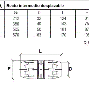 Unión Tubo Tubo Corrediza Tecnopolímero ref. QLMASPA 