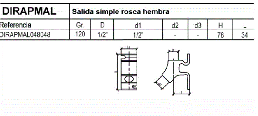 Colector en Aluminio 1 Salida ref. DIRAPMAL