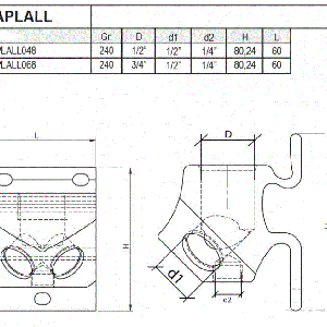 Colector en Aluminio 2 salidas ref. APLALL